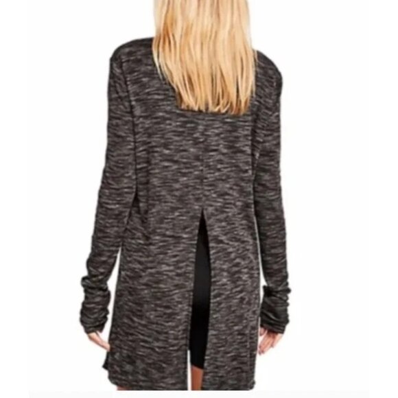 We The Free Stone Cold Split Back Turtleneck Tunic Top Gray Long Sleeve - Picture 1 of 12